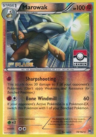 Marowak (78/162) (League Promo 1st Place) [XY: BREAKthrough] Pokemon Single Pokémon  | Multizone: Comics And Games