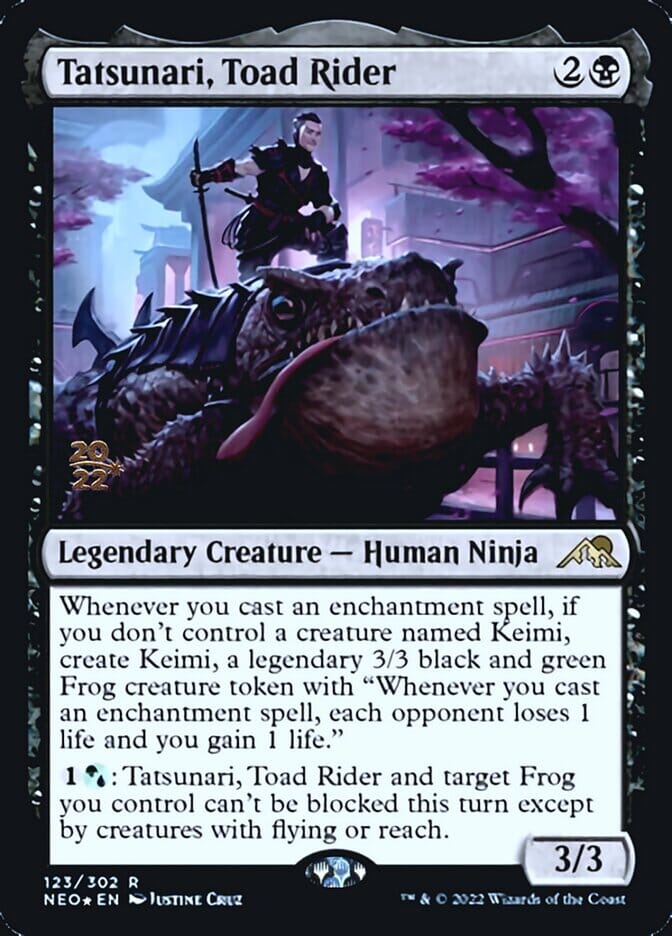 Tatsunari, Toad Rider [Kamigawa: Neon Dynasty Prerelease Promos] MTG Single Magic: The Gathering  | Multizone: Comics And Games