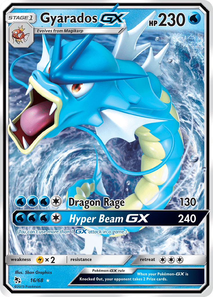 Gyarados GX (16/68) [Sun & Moon: Hidden Fates] Pokemon Single Pokémon  | Multizone: Comics And Games