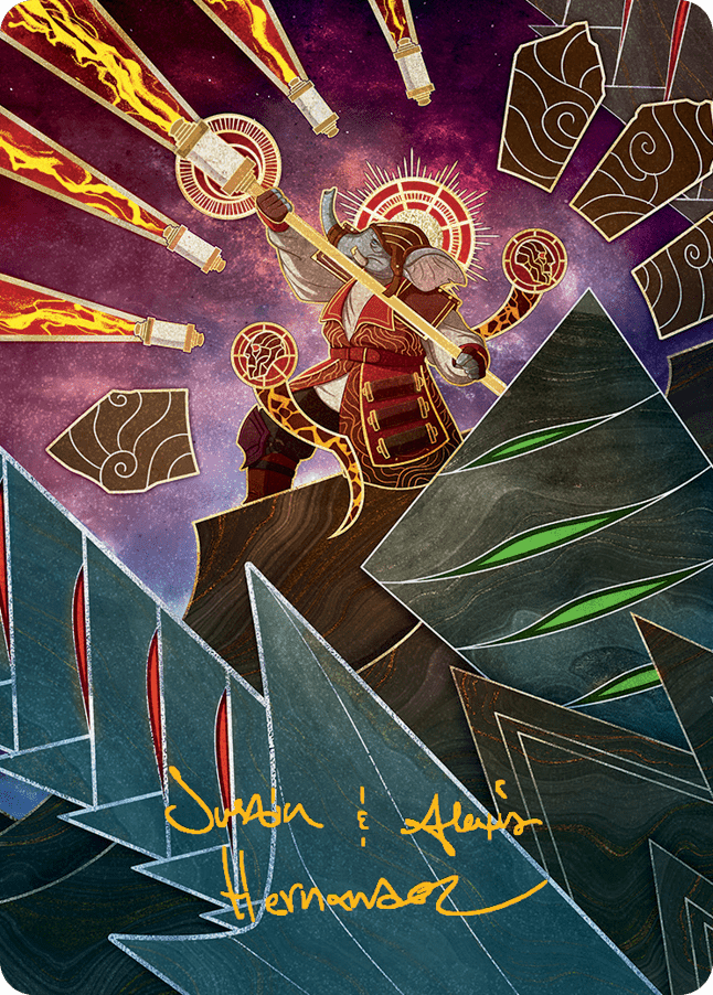 Quintorius, Loremaster Art Card (63) (Gold-Stamped Signature) [March of the Machine Art Series] MTG Single Magic: The Gathering  | Multizone: Comics And Games