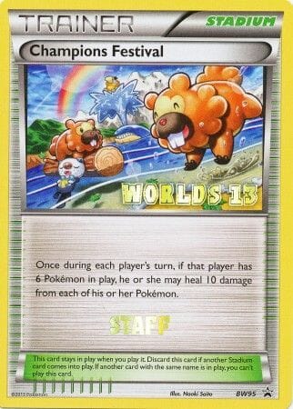Champions Festival (BW95) (2013 Staff) [Black & White: Black Star Promos] Pokemon Single Pokémon  | Multizone: Comics And Games