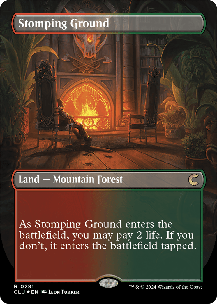 Stomping Ground (Borderless) [Ravnica: Clue Edition] MTG Single Magic: The Gathering  | Multizone: Comics And Games