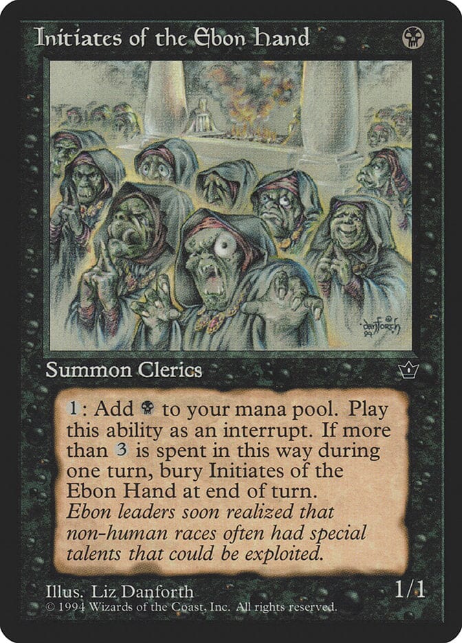 Initiates of the Ebon Hand (Liz Danforth) [Fallen Empires] MTG Single Magic: The Gathering  | Multizone: Comics And Games