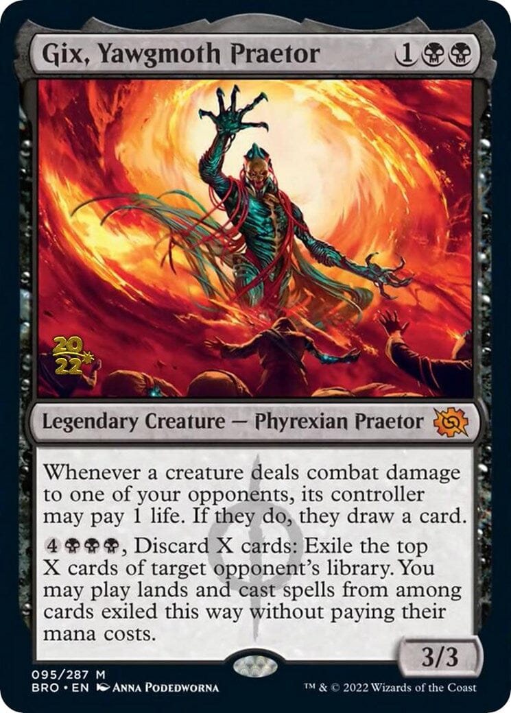 Gix, Yawgmoth Praetor [The Brothers' War: Prerelease Promos] MTG Single Magic: The Gathering  | Multizone: Comics And Games