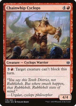 Chainwhip Cyclops [War of the Spark] MTG Single Magic: The Gathering  | Multizone: Comics And Games