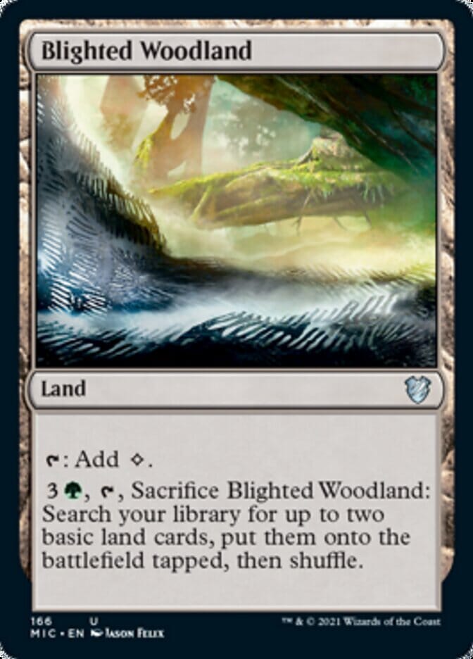Blighted Woodland [Innistrad: Midnight Hunt Commander] MTG Single Magic: The Gathering  | Multizone: Comics And Games