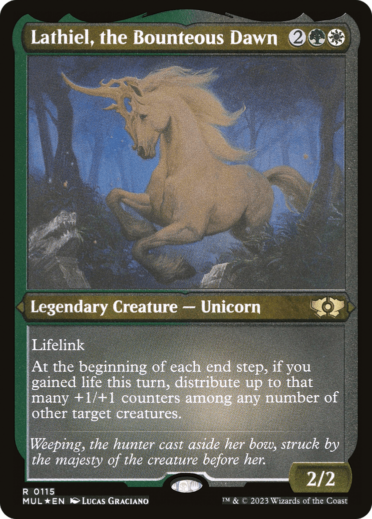 Lathiel, the Bounteous Dawn (Foil Etched) [Multiverse Legends] MTG Single Magic: The Gathering  | Multizone: Comics And Games