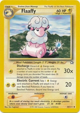 Flaaffy (34/111) [Neo Genesis Unlimited] Pokemon Single Pokémon  | Multizone: Comics And Games