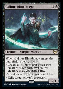 Callous Bloodmage [Strixhaven: School of Mages] MTG Single Magic: The Gathering  | Multizone: Comics And Games
