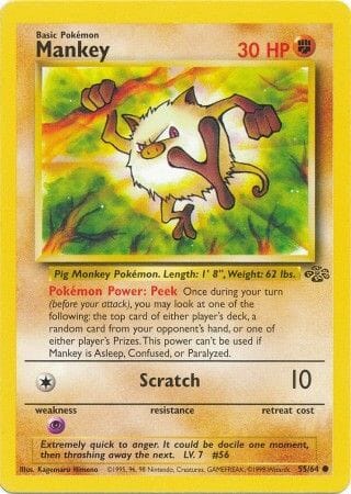 Mankey (55/64) [Jungle Unlimited] Pokemon Single Pokémon  | Multizone: Comics And Games