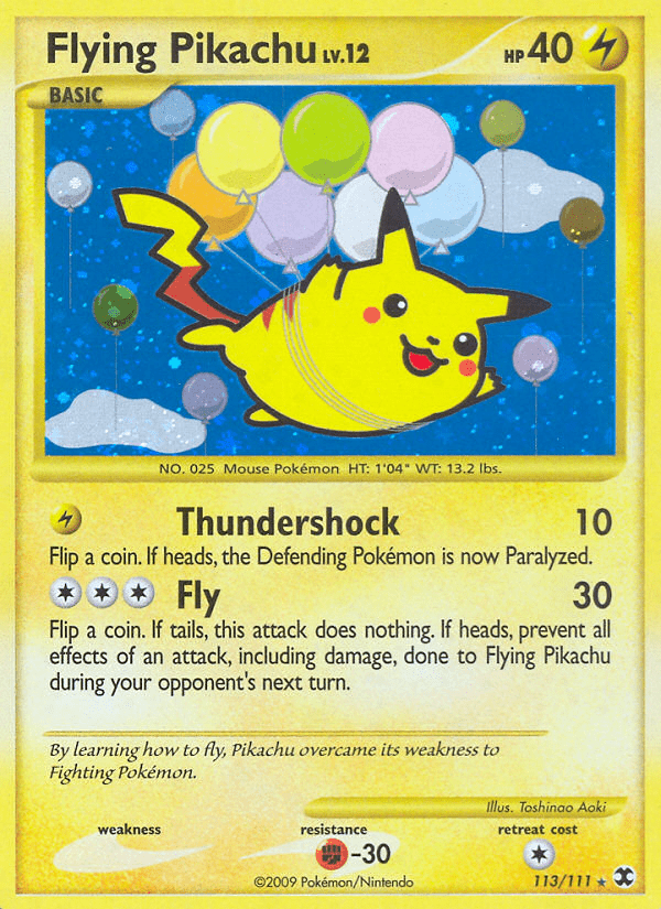 Flying Pikachu (113/111) [Platinum: Rising Rivals] Pokemon Single Pokémon  | Multizone: Comics And Games