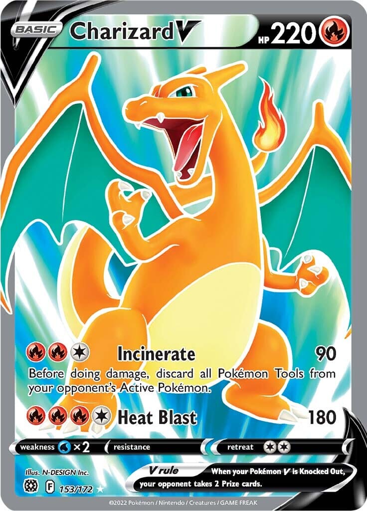 Charizard V (153/172) [Sword & Shield: Brilliant Stars] Pokemon Single Pokémon  | Multizone: Comics And Games