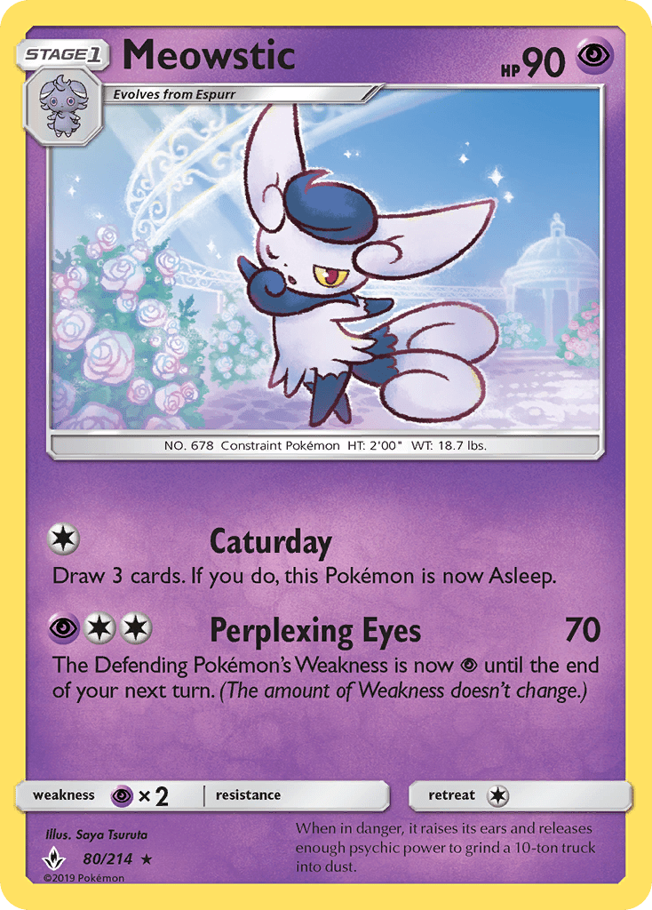 Meowstic (80/214) [Sun & Moon: Unbroken Bonds] Pokemon Single Pokémon  | Multizone: Comics And Games
