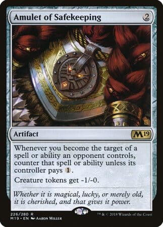 Amulet of Safekeeping [Core Set 2019] MTG Single Magic: The Gathering  | Multizone: Comics And Games