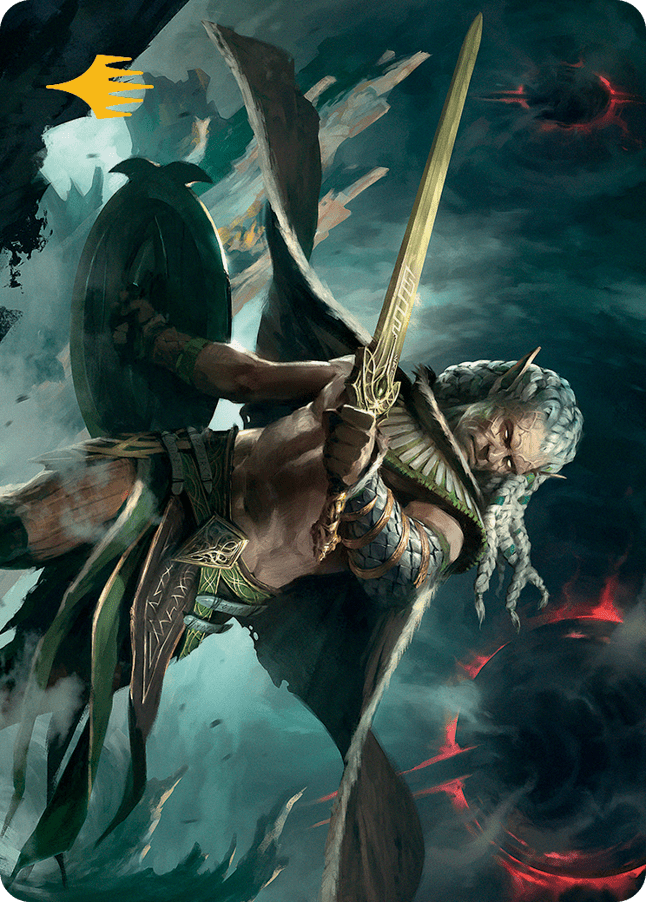 Serpent-Blade Assailant Art Card (40) (Gold-Stamped Signature) [March of the Machine Art Series] MTG Single Magic: The Gathering  | Multizone: Comics And Games