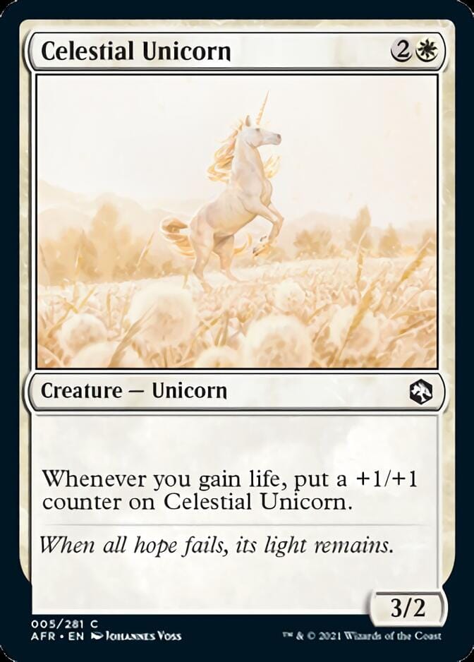 Celestial Unicorn [Dungeons & Dragons: Adventures in the Forgotten Realms] MTG Single Magic: The Gathering  | Multizone: Comics And Games