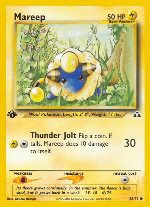 Mareep (58/75) [Neo Discovery 1st Edition] Pokemon Single Pokémon  | Multizone: Comics And Games