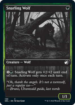 Snarling Wolf (199) [Innistrad: Double Feature] MTG Single Magic: The Gathering  | Multizone: Comics And Games