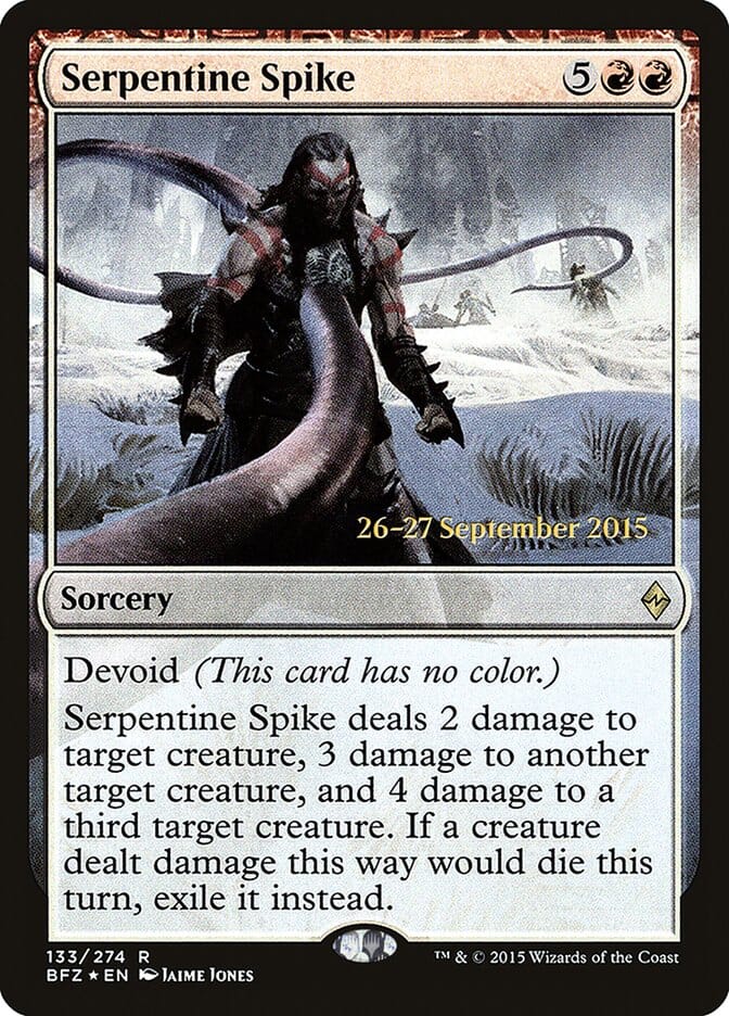 Serpentine Spike [Battle for Zendikar Prerelease Promos] MTG Single Magic: The Gathering  | Multizone: Comics And Games