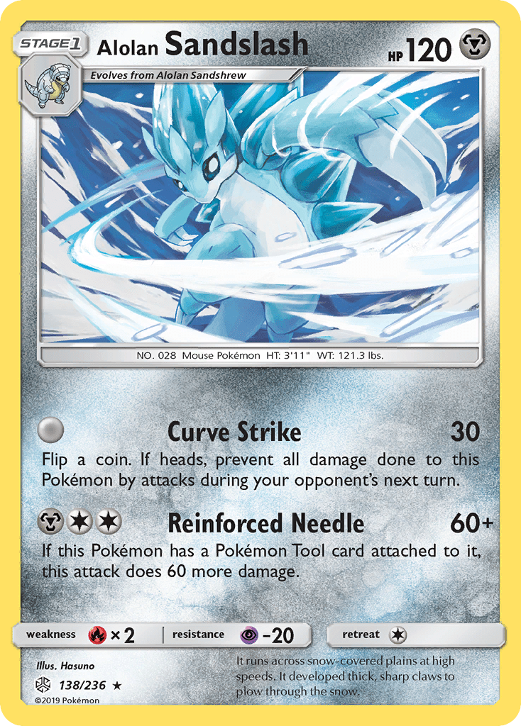 Alolan Sandslash (138/236) [Sun & Moon: Cosmic Eclipse] Pokemon Single Pokémon  | Multizone: Comics And Games