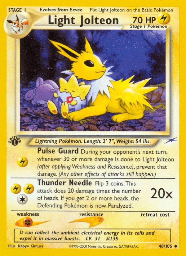 Light Jolteon (48/105) [Neo Destiny 1st Edition] Pokemon Single Pokémon  | Multizone: Comics And Games