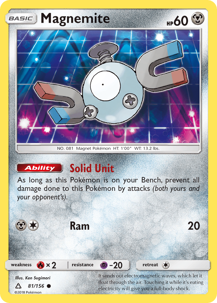 Magnemite (81/156) [Sun & Moon: Ultra Prism] Pokemon Single Pokémon  | Multizone: Comics And Games