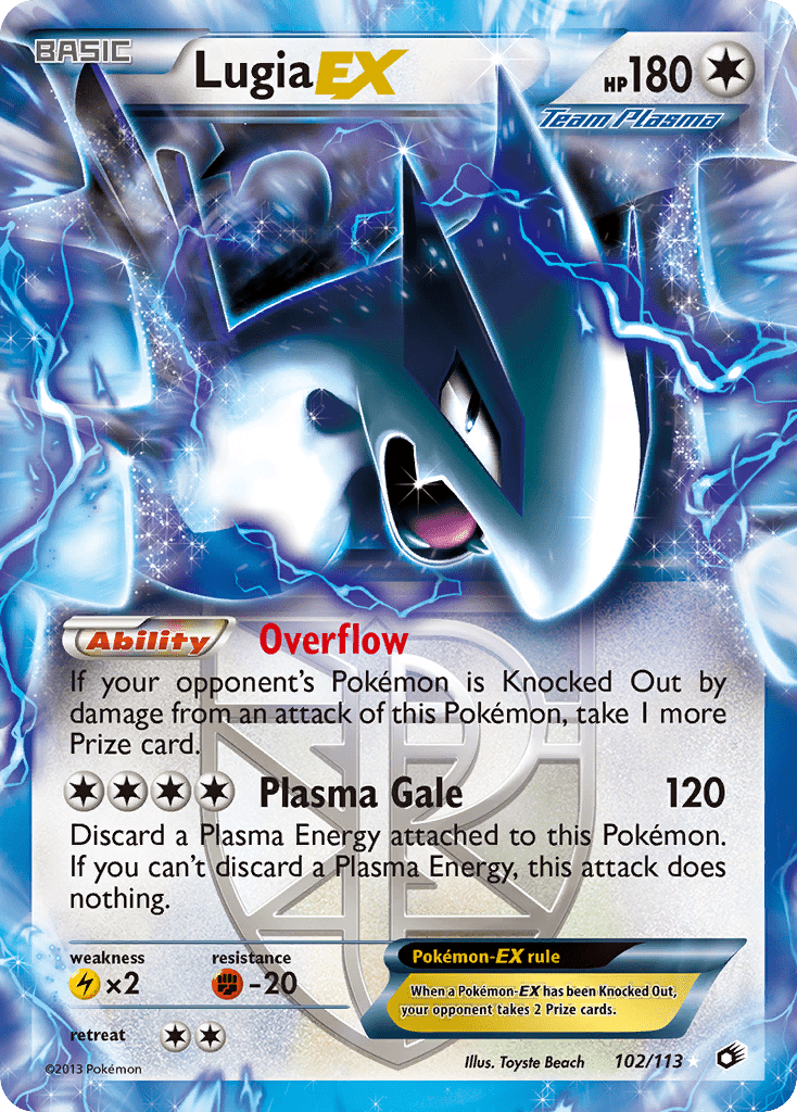 Lugia EX (102/113) [Black & White: Legendary Treasures] Pokemon Single Pokémon  | Multizone: Comics And Games