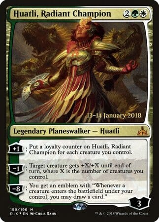 Huatli, Radiant Champion [Rivals of Ixalan Promos] MTG Single Magic: The Gathering  | Multizone: Comics And Games