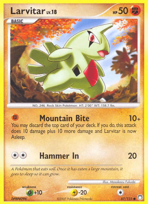 Larvitar (87/123) [Diamond & Pearl: Mysterious Treasures] Pokemon Single Pokémon  | Multizone: Comics And Games