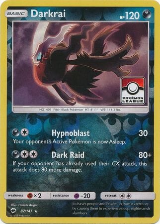 Darkrai (87/147) (League Promo) [Sun & Moon: Burning Shadows] Pokemon Single Pokémon  | Multizone: Comics And Games