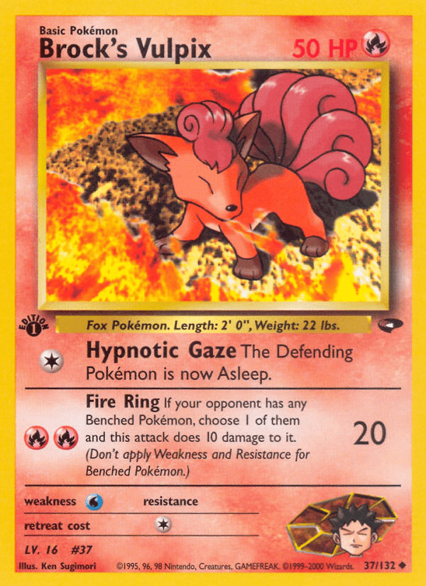 Brock's Vulpix (37/132) [Gym Challenge 1st Edition] Pokemon Single Pokémon  | Multizone: Comics And Games