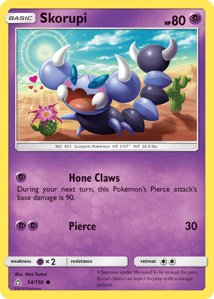 Skorupi (54/156) [Sun & Moon: Ultra Prism] Pokemon Single Pokémon  | Multizone: Comics And Games
