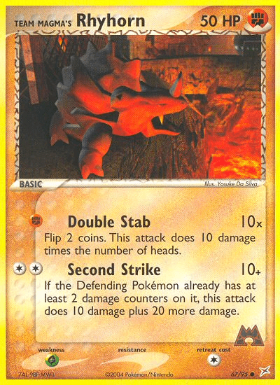 Team Magma's Rhyhorn (67/95) [EX: Team Magma vs Team Aqua] Pokemon Single Pokémon  | Multizone: Comics And Games