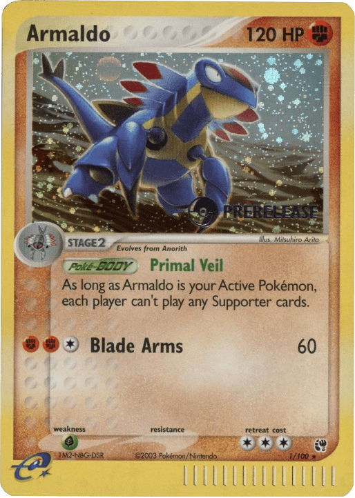Armaldo (1/100) (Prerelease Promo) [EX: Sandstorm] Pokemon Single Pokémon  | Multizone: Comics And Games