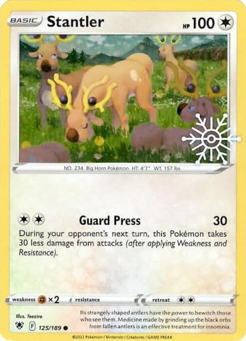 Stantler (125/189) (Holiday Calendar) [Sword & Shield: Astral Radiance] Pokemon Single Pokémon  | Multizone: Comics And Games