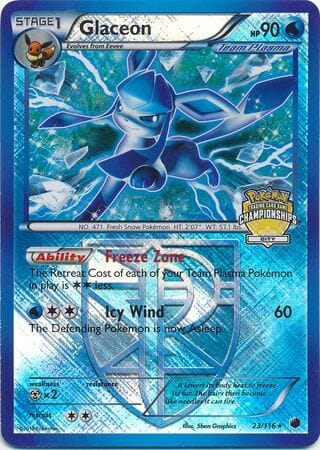 Glaceon (23/116) (City Championship Promo) [Black & White: Plasma Freeze] Pokemon Single Pokémon  | Multizone: Comics And Games