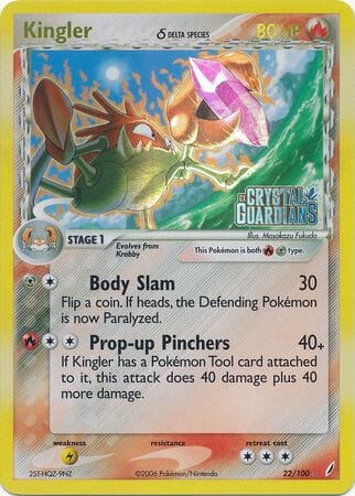 Kingler (22/100) (Delta Species) (Stamped) [EX: Crystal Guardians] Pokemon Single Pokémon  | Multizone: Comics And Games