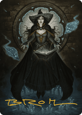 Tasha, the Witch Queen Art Card (76) (Gold-Stamped Signature) [Commander Legends: Battle for Baldur's Gate Art Series] MTG Single Magic: The Gathering  | Multizone: Comics And Games