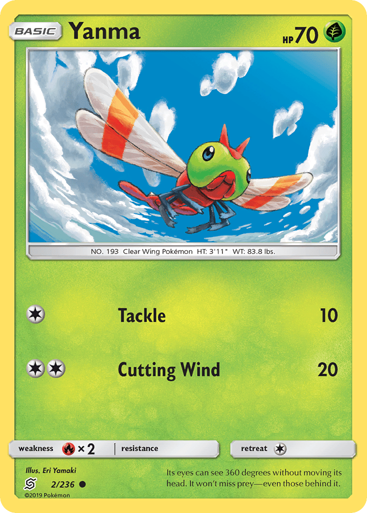 Yanma (2/236) [Sun & Moon: Unified Minds] Pokemon Single Pokémon  | Multizone: Comics And Games