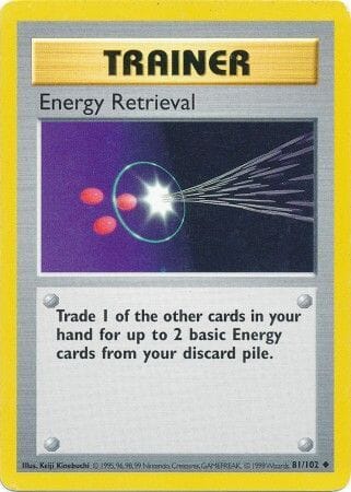Energy Retrieval (81/102) [Base Set Shadowless Unlimited] Pokemon Single Pokémon  | Multizone: Comics And Games