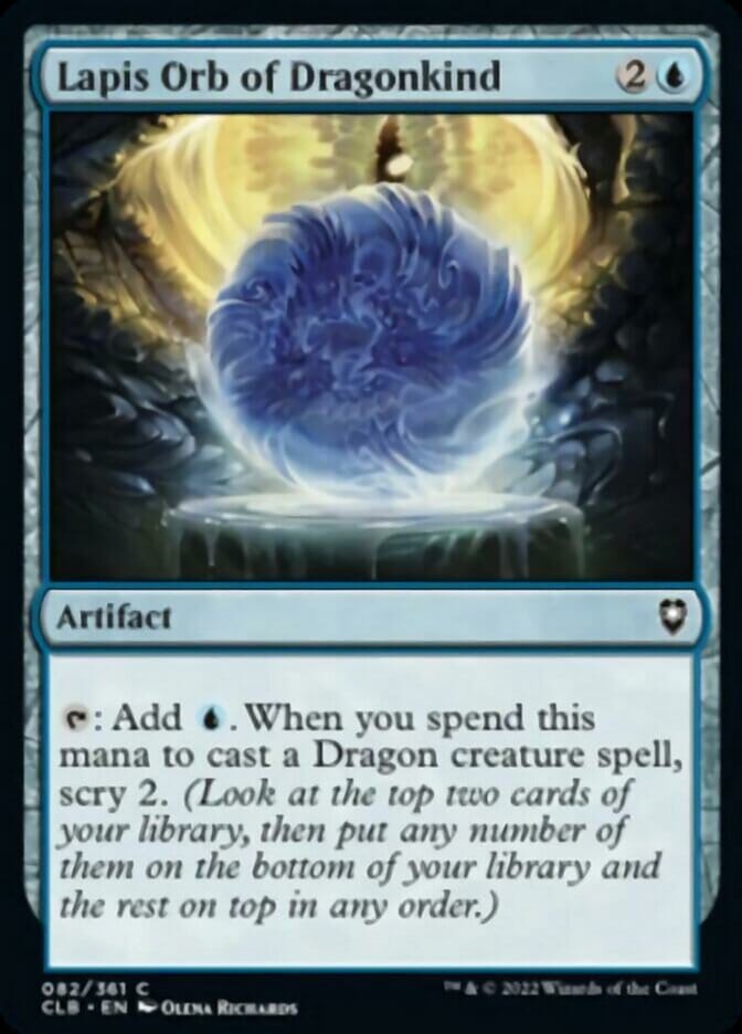 Lapis Orb of Dragonkind [Commander Legends: Battle for Baldur's Gate] MTG Single Magic: The Gathering  | Multizone: Comics And Games