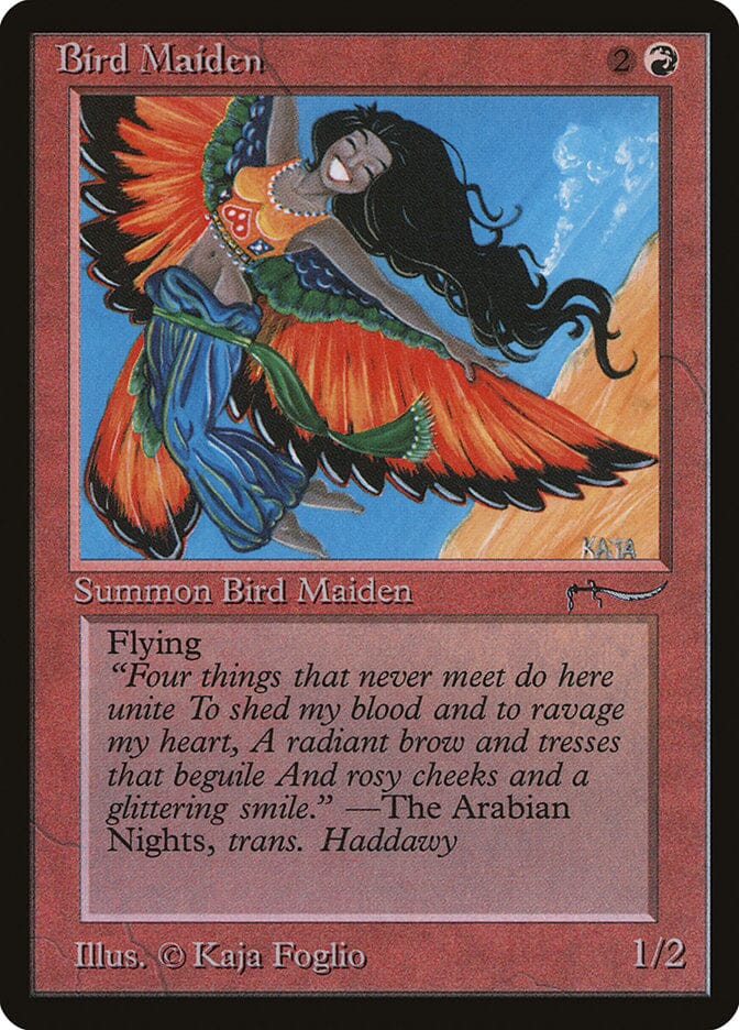 Bird Maiden (Dark Mana Cost) [Arabian Nights] MTG Single Magic: The Gathering  | Multizone: Comics And Games