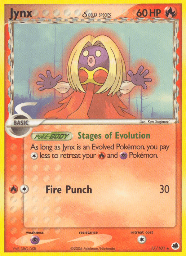 Jynx (17/101) (Delta Species) [EX: Dragon Frontiers] Pokemon Single Pokémon  | Multizone: Comics And Games