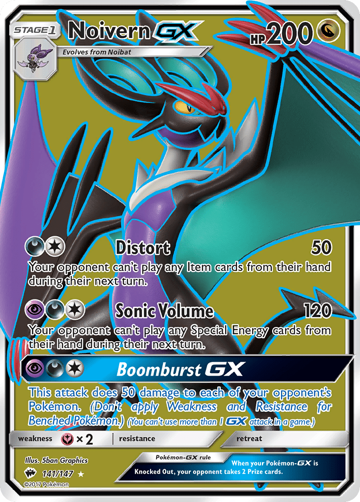Noivern GX (141/147) [Sun & Moon: Burning Shadows] Pokemon Single Pokémon  | Multizone: Comics And Games