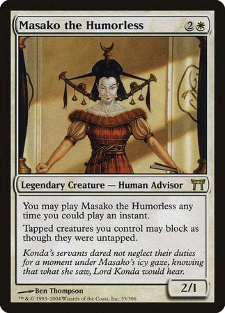 Masako the Humorless [Champions of Kamigawa] MTG Single Magic: The Gathering  | Multizone: Comics And Games