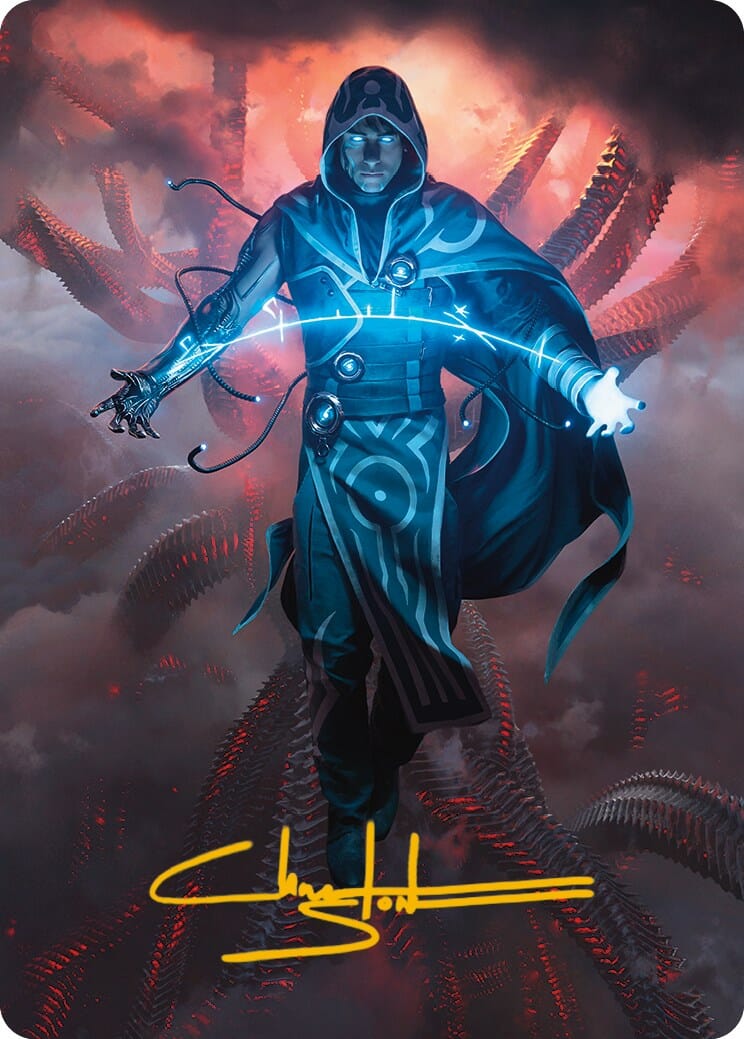Jace, the Perfected Mind Art Card (Gold-Stamped Signature) [Phyrexia: All Will Be One Art Series] MTG Single Magic: The Gathering  | Multizone: Comics And Games