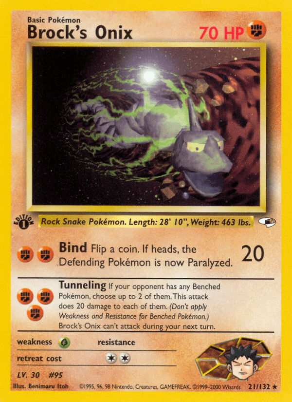 Brock's Onix (21/132) [Gym Heroes 1st Edition] Pokemon Single Pokémon  | Multizone: Comics And Games