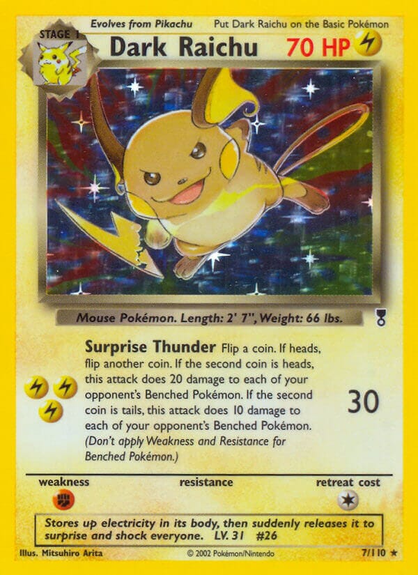 Dark Raichu (7/110) (WotC) (Theme Deck Exclusive) [Legendary Collection] Pokemon Single Pokémon  | Multizone: Comics And Games