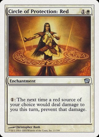 Circle of Protection: Red [Ninth Edition] MTG Single Magic: The Gathering  | Multizone: Comics And Games