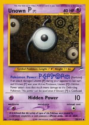 Unown [P] (58/105) [Neo Destiny Unlimited] Pokemon Single Pokémon  | Multizone: Comics And Games